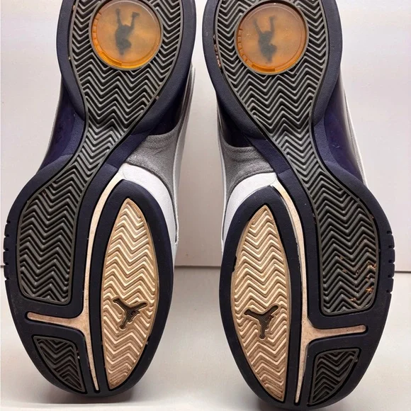 Rare Nike Air Jordan Team Strong Men Sz 13 Navy White Leather Sneaker 311868-102 - Picture 9 of 12